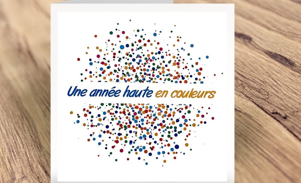Carte nouvelle année CAMELEON
