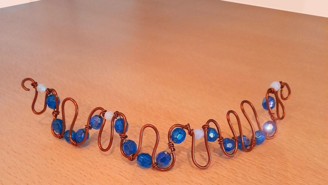 BRACELET – m‚tal pierre bleu