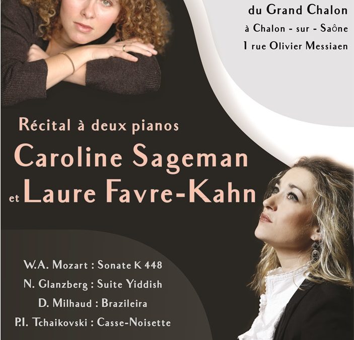 CONCERT CARITATIF – Récital à deux pianos Laure Favre Kahn & Caroline Sageman
