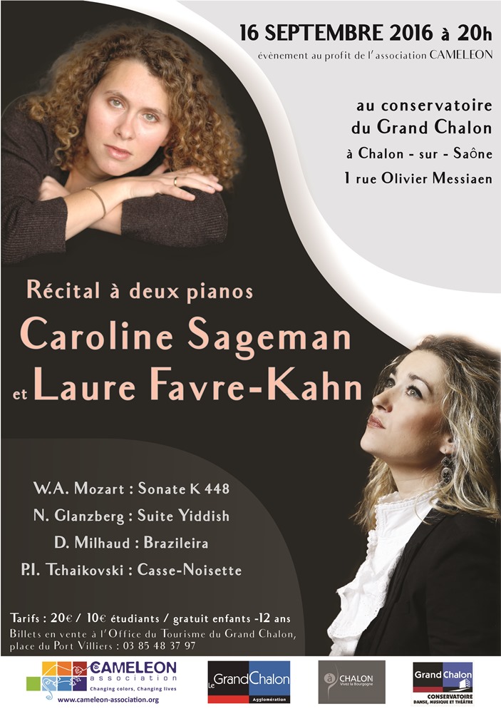 CONCERT CARITATIF – Récital à deux pianos Laure Favre Kahn & Caroline Sageman